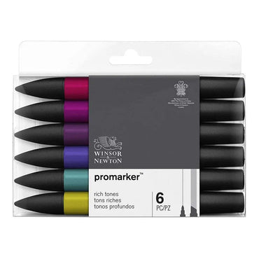 Winsor & Newton Pro marker, Rich Tones Set of 6 The Stationers